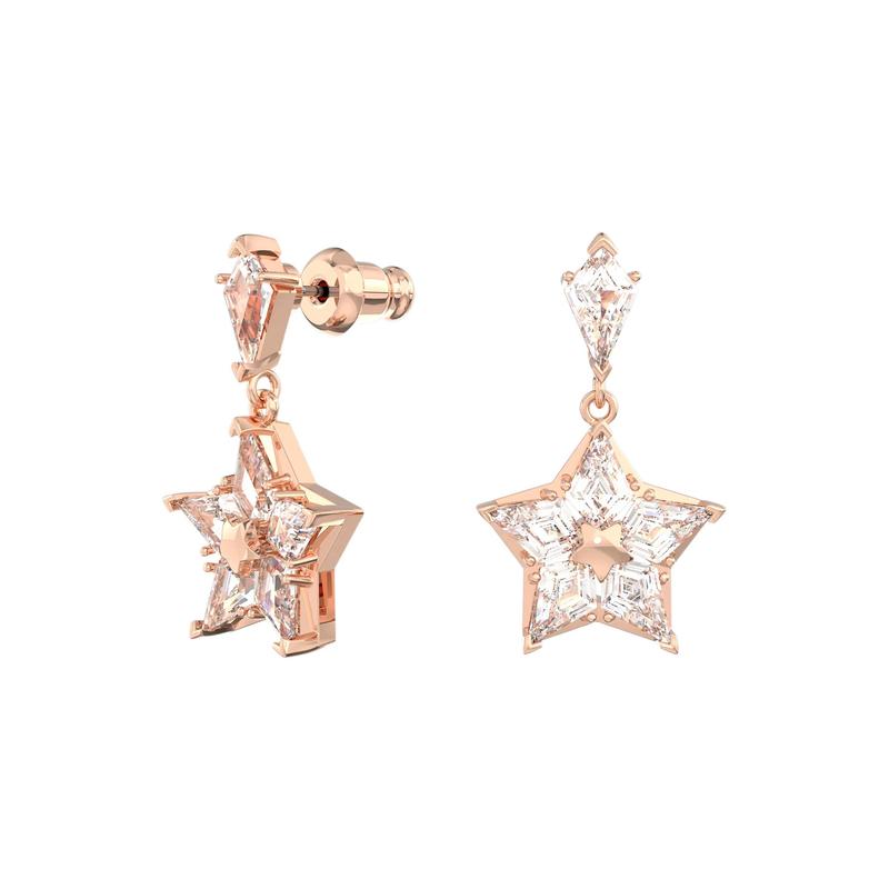 Swarovski Exquisite and Elegant Fashion Star Cubic Zirconia Earrings for Women Rose Gold 5645466
