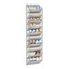 10 Tier Clear Over the Door Shoe Organizer 10 Large Deep Pockets Fit 20