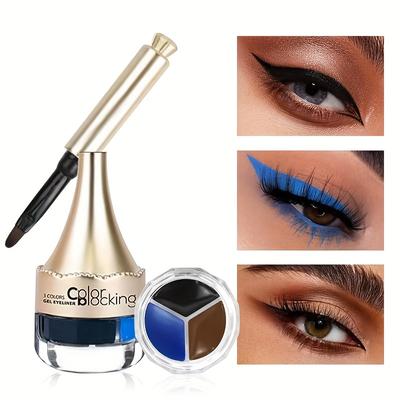 Three-color Colorful Eyeliner Cream Fine Good Color Thick And Thin Waterproof And Sweatproof