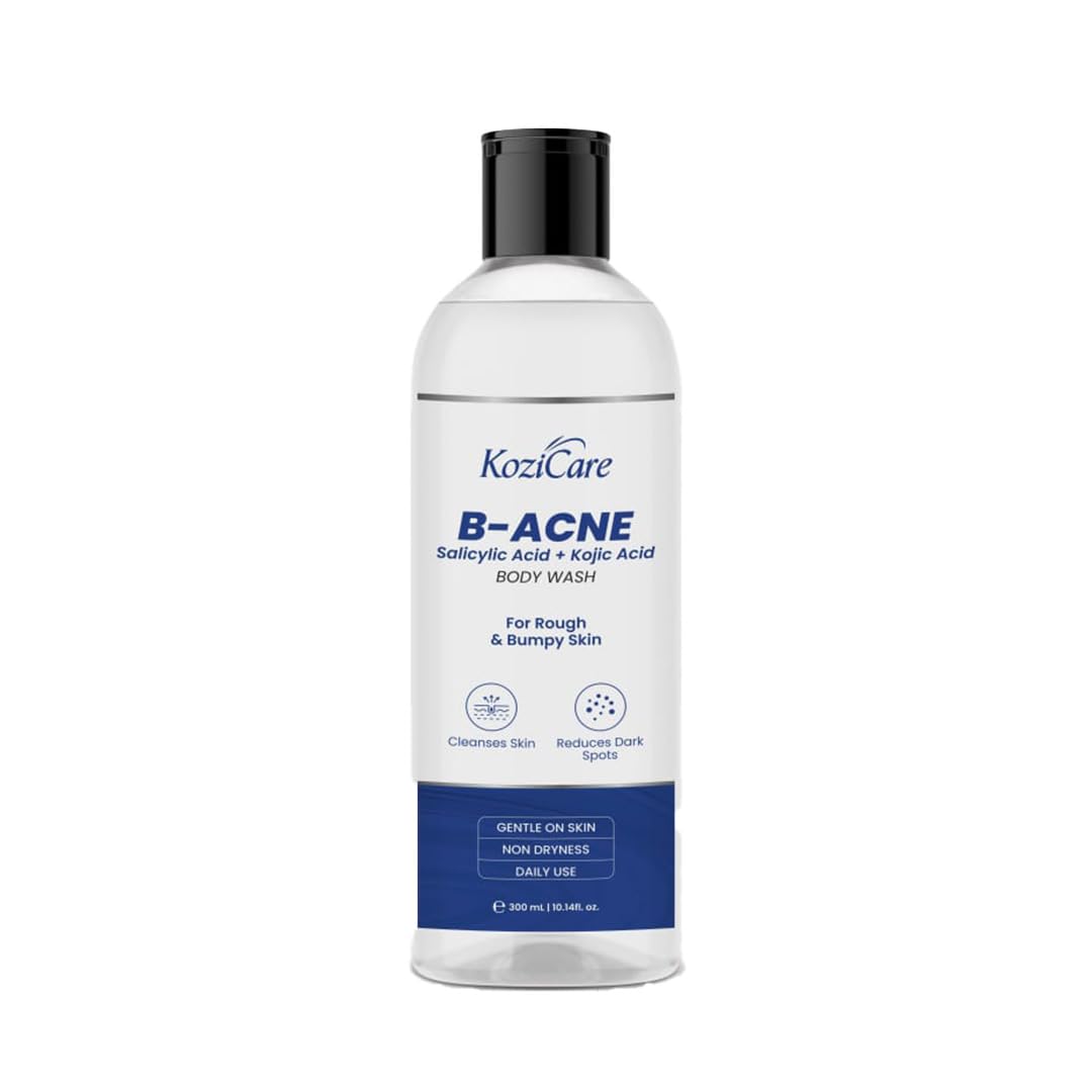 

Kozicare Soap B-Acne Body Wash Gel|Kojic Acid |Shower Gel for Men & Women|Reduces Dark Spots, Cleanses Skin & Exfoliates Acne|Salicylic Acid|For All T