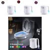 Modern Minimalist Toilet Night Light With 8 Color Led Sensor For Bathroom Ambiance