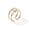 Trendy Minimalist Gold Color Cross Rings Geometric Double Layer Open Adjustable Finger Ring For Women Party Wedding Jewelry Gift