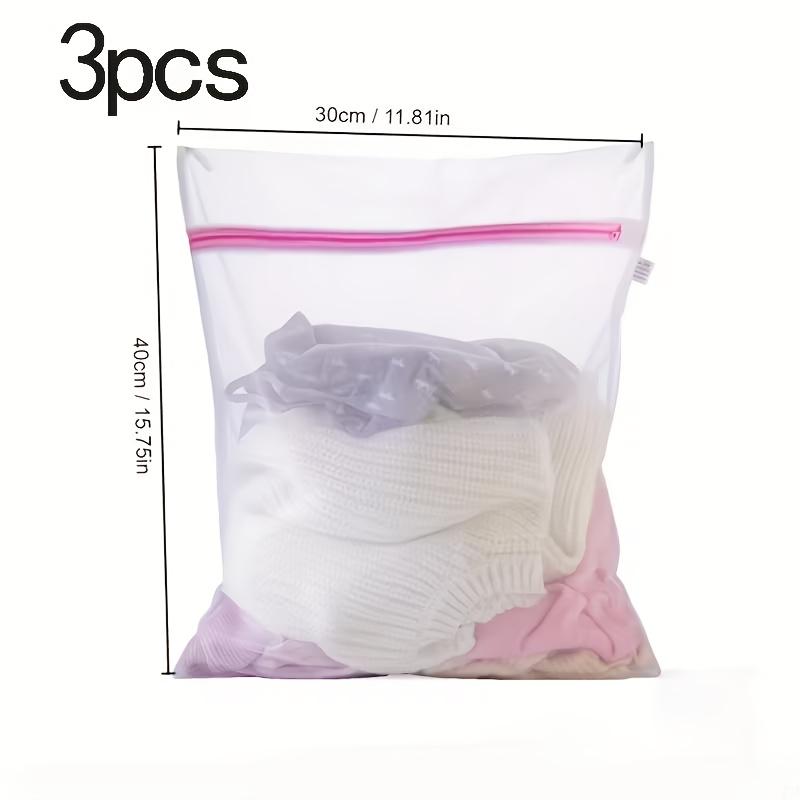 Durable mesh laundry bag 3Set with Zipper Suitable for delicate garments, underwear, and knitwear For washing machines only Laundry bag 3Small Size