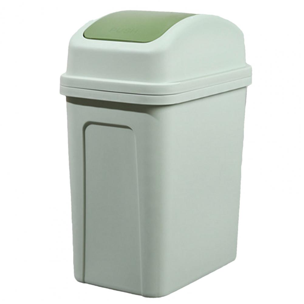 Mini Dual Swing Lid Table Trash Thickened Press Type Swing Cover Large Capacity Kitchen Hotel Bathroom Office Garbage Trash Can