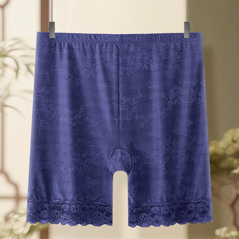 Plus Size Female Summer Lace Flower Border Guard Goes Without Trace High Waist Safety Leggings