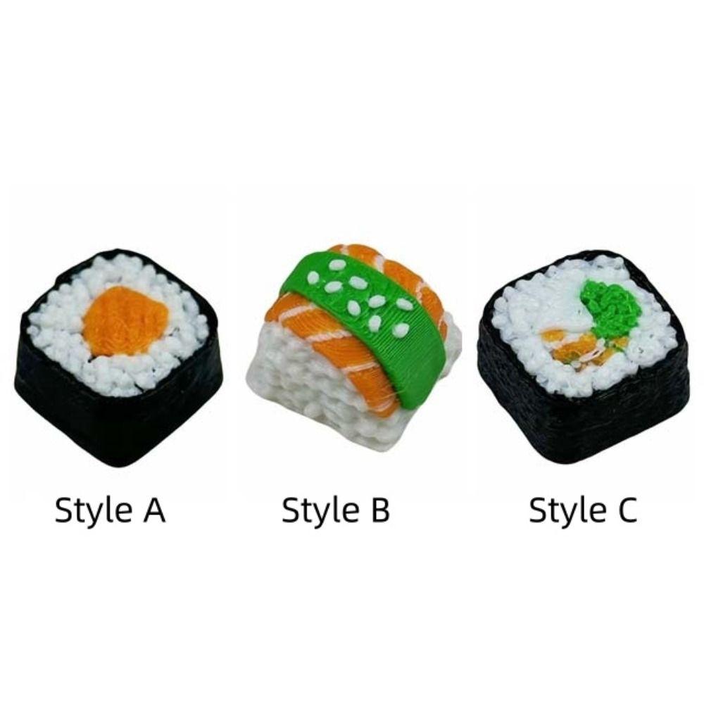Resin Sushi Key Cap Cute Decoration Creative Design Mechanical Keyboard Key Cap Desktop Decor Food Shape For ESC Keycaps