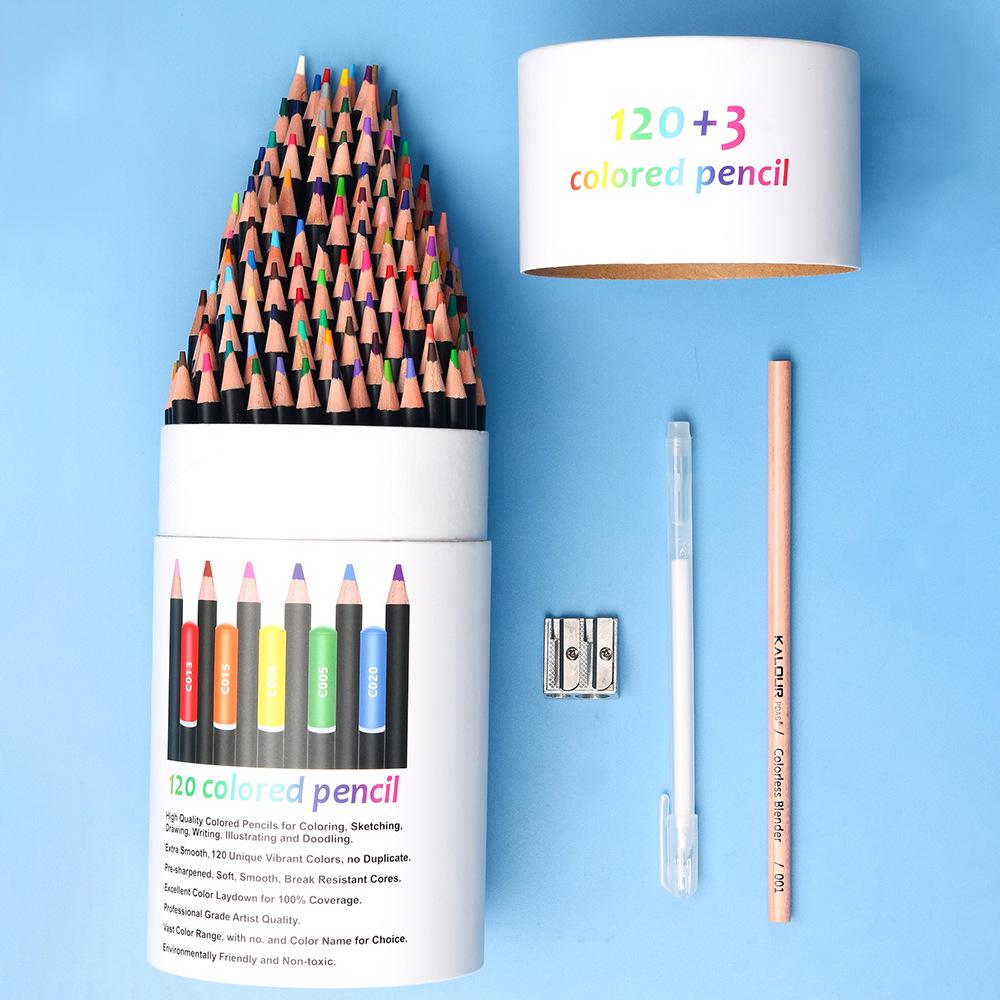 120-Color Professional Oil-Based Colored Pencil Set for Doodling and Painting