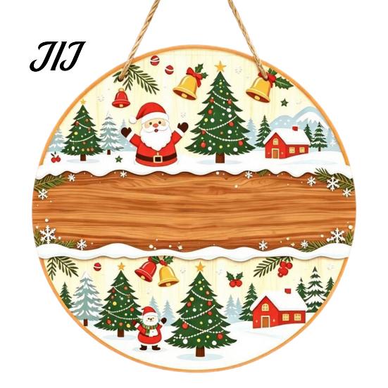 Christmas Gift For Friends Wooden Hanging Pendant, Festive Ornaments with Hemp Rope for Tree Fireplace Wall Window Decoration, Santa Claus/Gingerbread