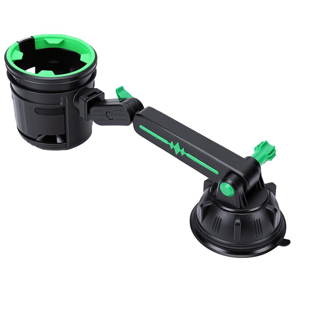 Car Recessed Folding Cup Drink Holder Sturdy Vehicle Console Water Bottle Can Holder with Suction Cup Adjustable