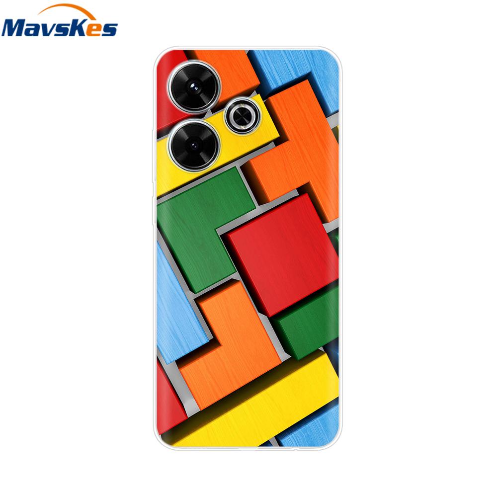 Case for Xiaomi Poco M6 4G Capa For Funda de teléfono Redmi 13 4G Back Cover For Etui Xiaomi Redmi 13 PocoM6 4G Phone Coque Para