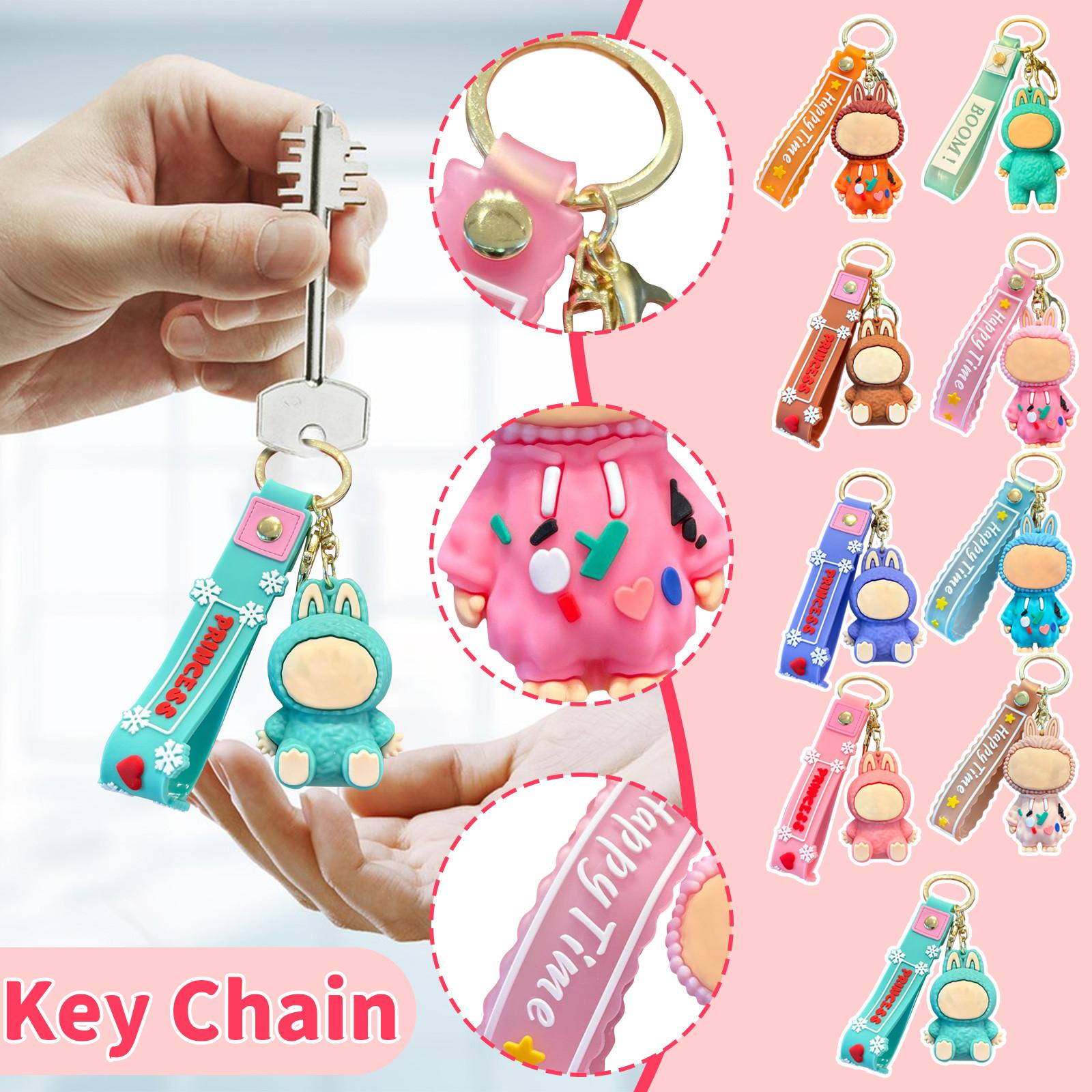 

Stippled Three-dimensional Doll Car Key Chain One Size
