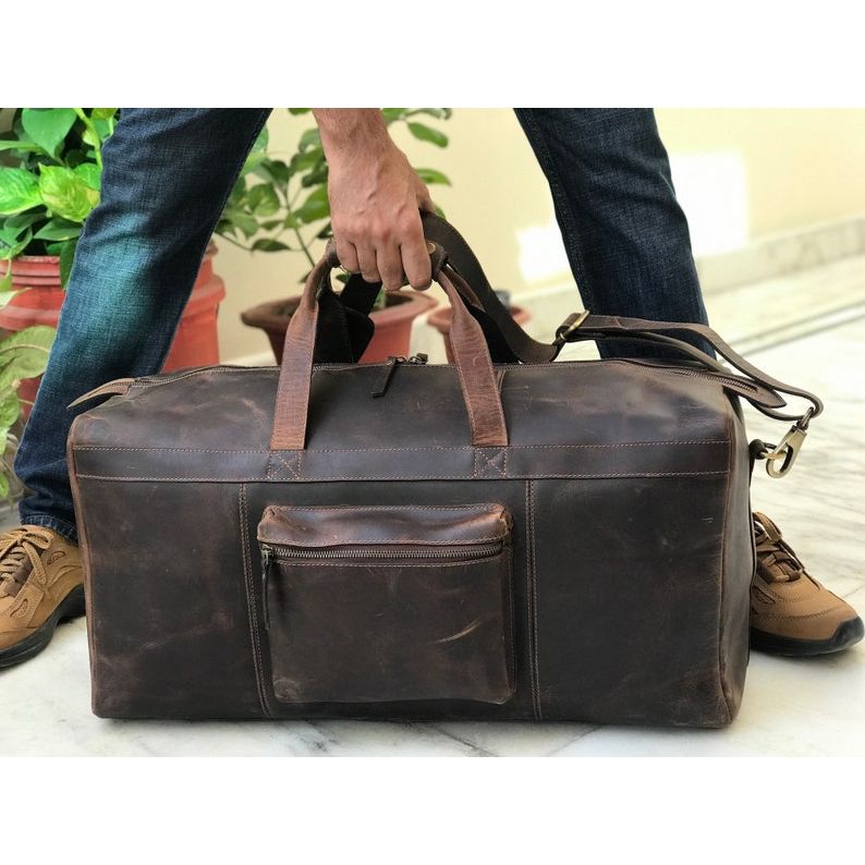 Oferta combinată: Geantă din piele pentru bărbați, geantă de toaletă din piele pentru bărbați, transport gratuit, cadouri personalizate pentru el, kit Dopp din piele