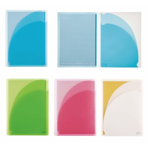 KOKUYO Campus Cover Note with Print Storage Pocket No-623A 4 Color Set