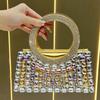 Fashionable Dinner Bag for Ladies, Full-diamond Crossbody Bag for Women, Light Luxury and Elegant Chain Bag