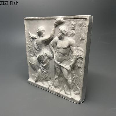 Roman Hercules Plaster Statue Crafts Desk Decoration Ornaments Creative Hercules Characters Sculpture Room Aesthetic Decor