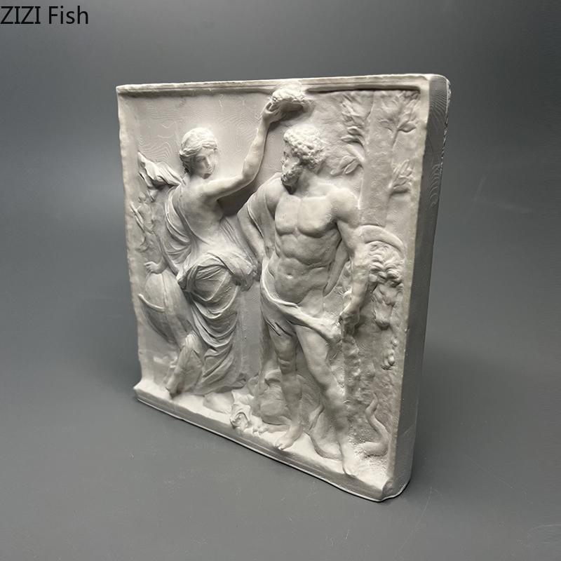 Roman Hercules Plaster Statue Crafts Desk Decoration Ornaments Creative Hercules Characters Sculpture Room Aesthetic Decor