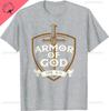 Armor of God Jesus Christ Believer Bible Christian Faith T-Shirt Vintage Classic Fashion Streetwear Men Clothing 100% Cotton