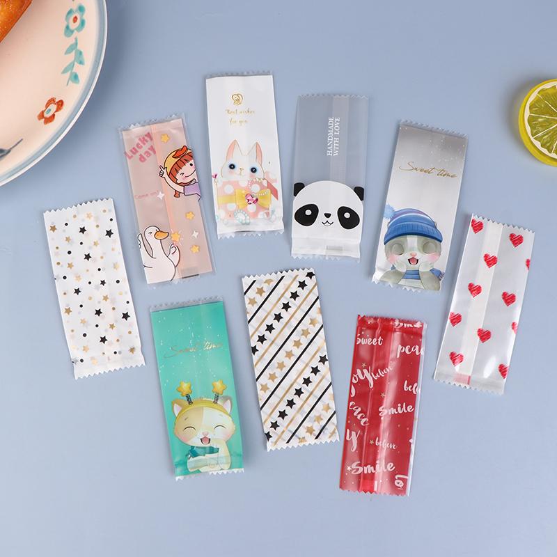 200Pcs Nougat Sugar Plastic Bags Peanut Candy Wrappers Handmade Candy Wrapping Bakery Decoration Packaging Bags