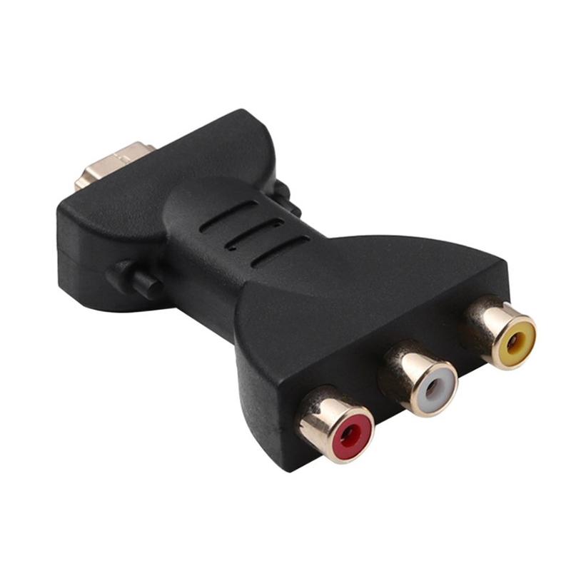-Compatible To 3 RGB RCA Video Audio Adapters -Male To 3 RCA Video Audio Adapter Component Connector