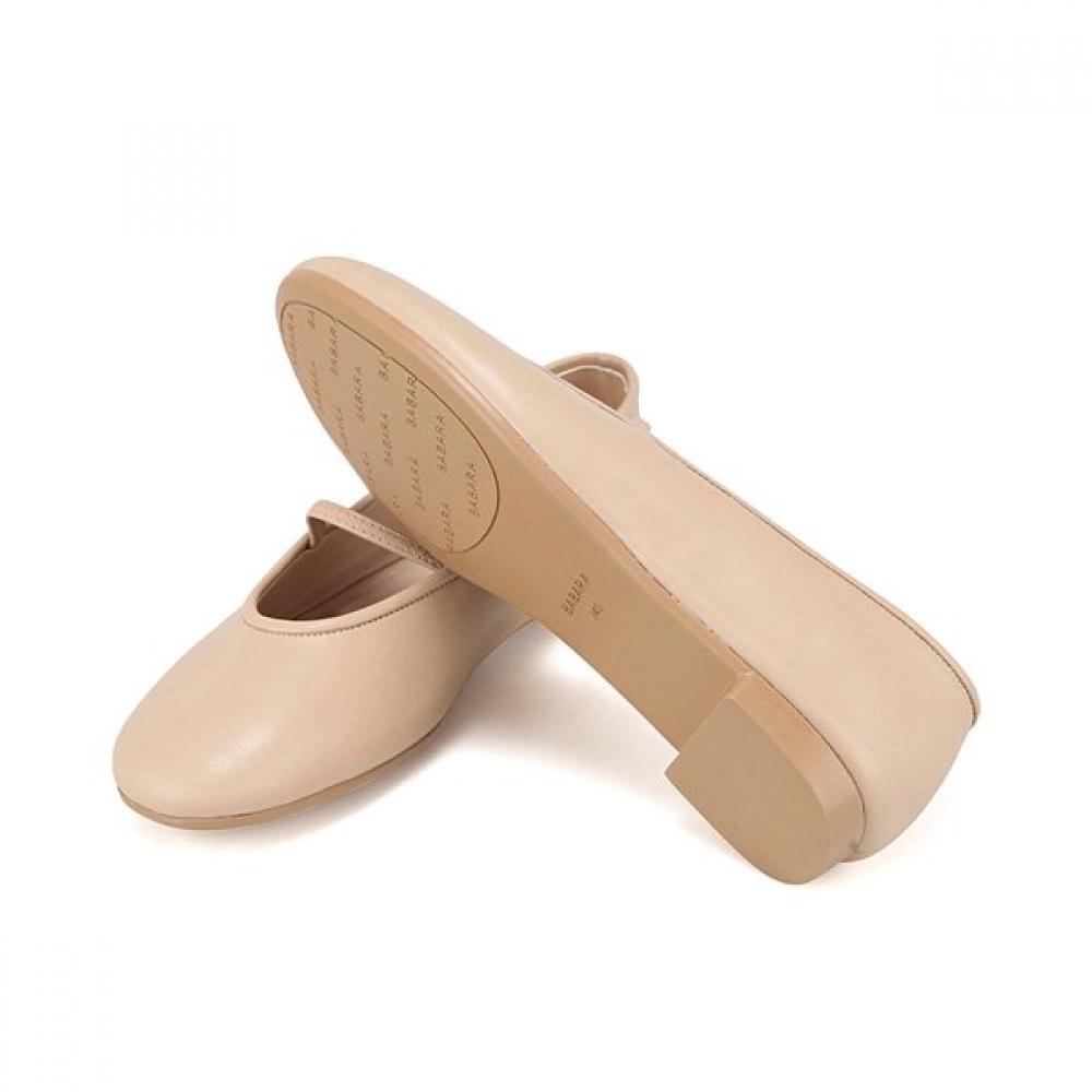 Barbara Leather Soft Minimal Feminine Mary Jane Flat 1cm 4 Colors Bqj128