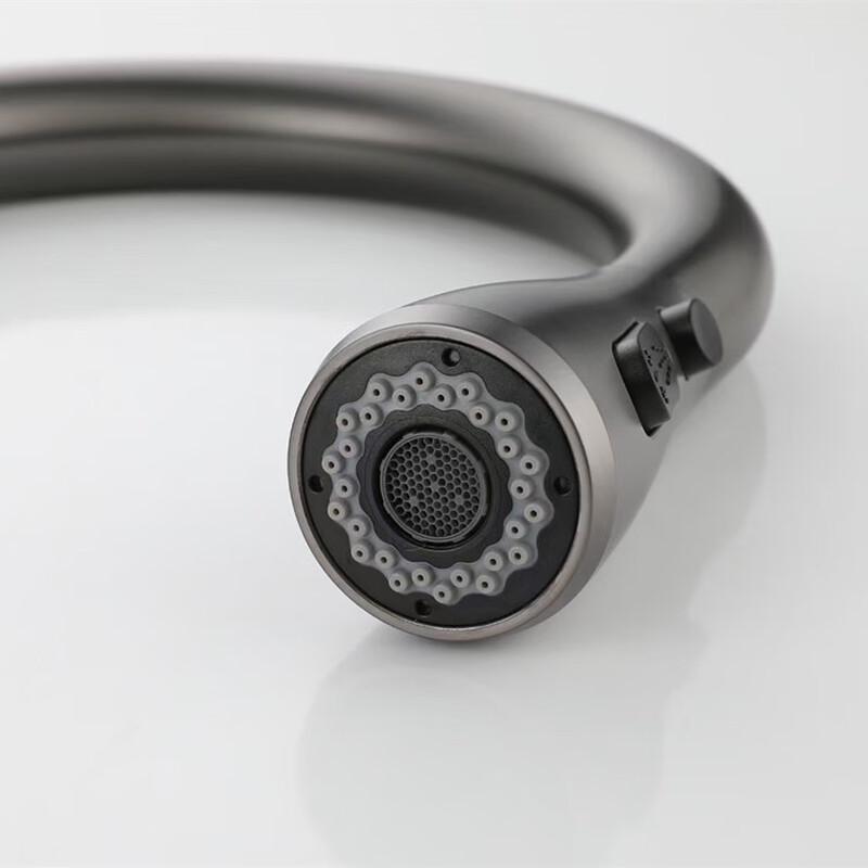 VEMUSE 304 Stainless Steel Gunmetal Pull-Out Cold Water Kitchen Faucet