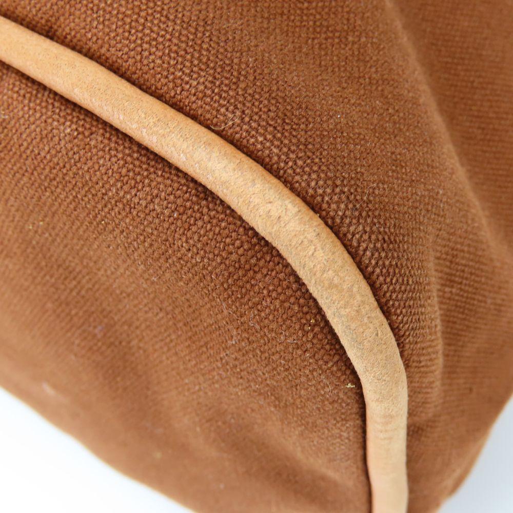 Used HERMES Pouch Bored Pouch TGM Cotton Brown Brown Accessory Case