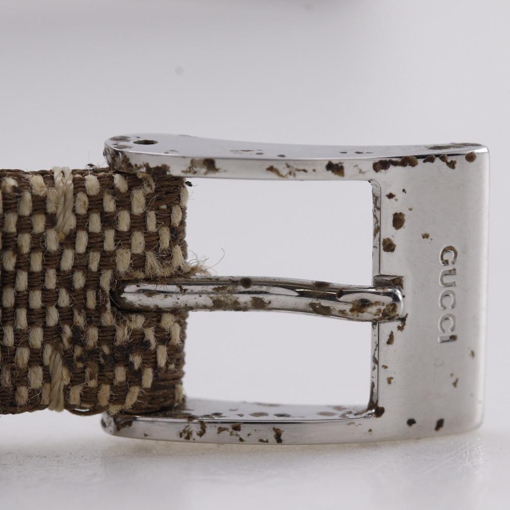 Gucci Watches 8600L WhiteDial Stainless Steel/GG Canvas Quartz Analog Display Women Used