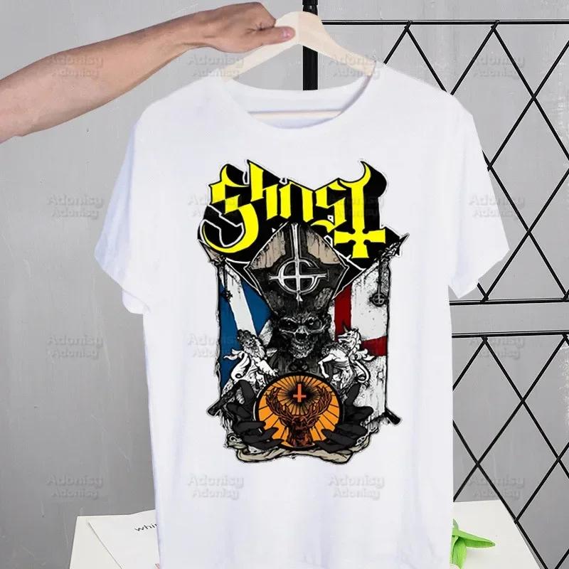 Ghost Band Hard Rock Band Harajuku Men's Tshirt Unisex Short Sleeve T Shirt Casual Ghost B.C. Heavy Metal T-shirt Male Tops