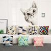 New European Style Simple Pillowcase Creative Geometric Cotton Cushion Cover