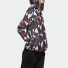 adidas Neo Printed Pattern Sports Hooded Jacket Women Outerwear Black DW7813