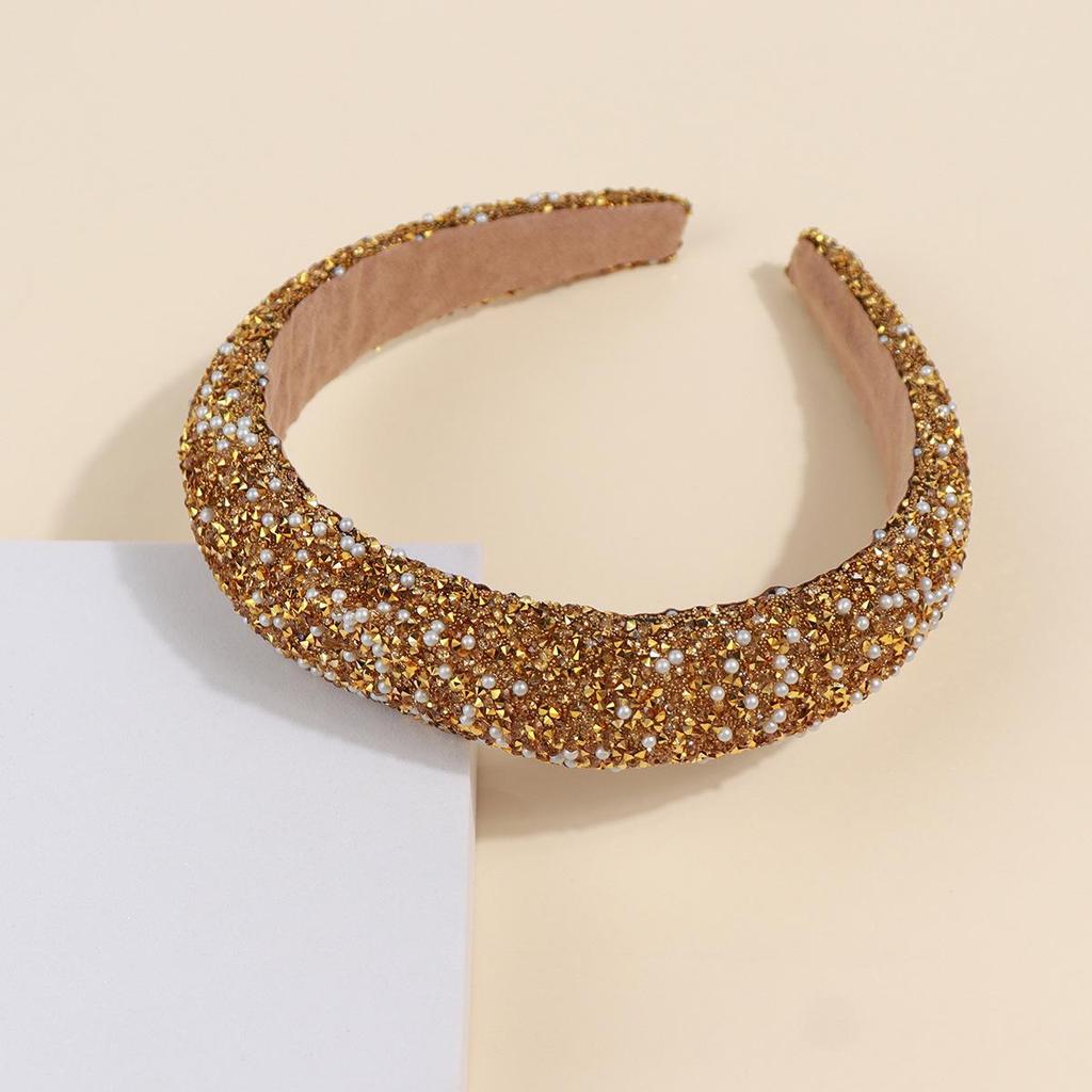Shiny Pearl & Diamond Headband for Ladies - European & American Style