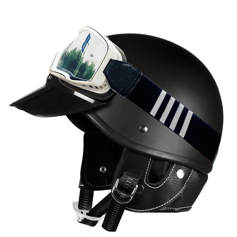 Newly Launched Vintage Motorcycle Helmet  3/4 Helmet Jet Mask Helmet Retro semi-open motorcycle helme