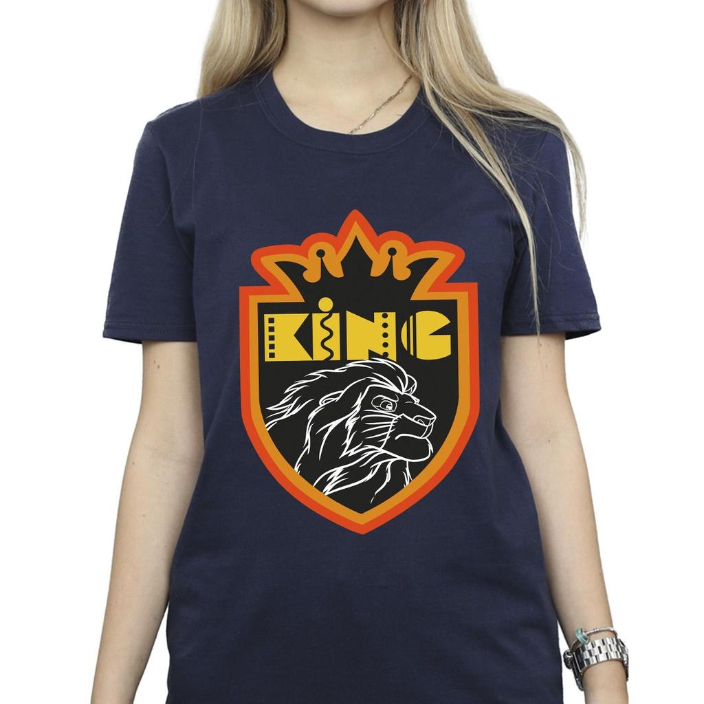 Disney Womens/Ladies The Lion King Crest Cotton Boyfriend T-Shirt