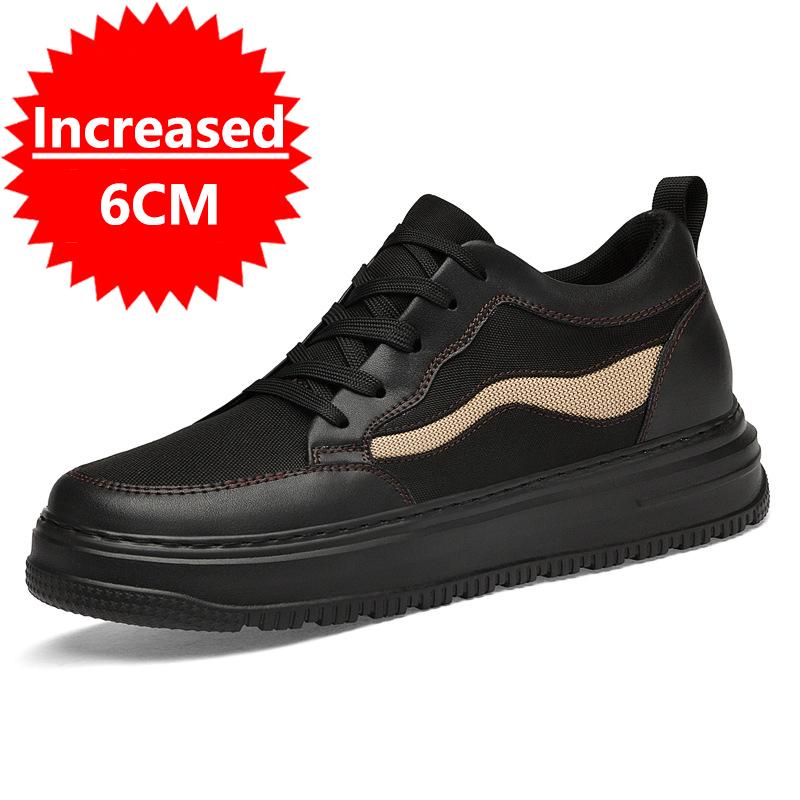 

Sneakers Men s Elevator Shoes Hidden Heels Autumn Heighening Shoes For Men 8CM 6CM Height Increasing Shoes Sport Big Size 37-46 37