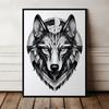 Poster Wolf Tattoo