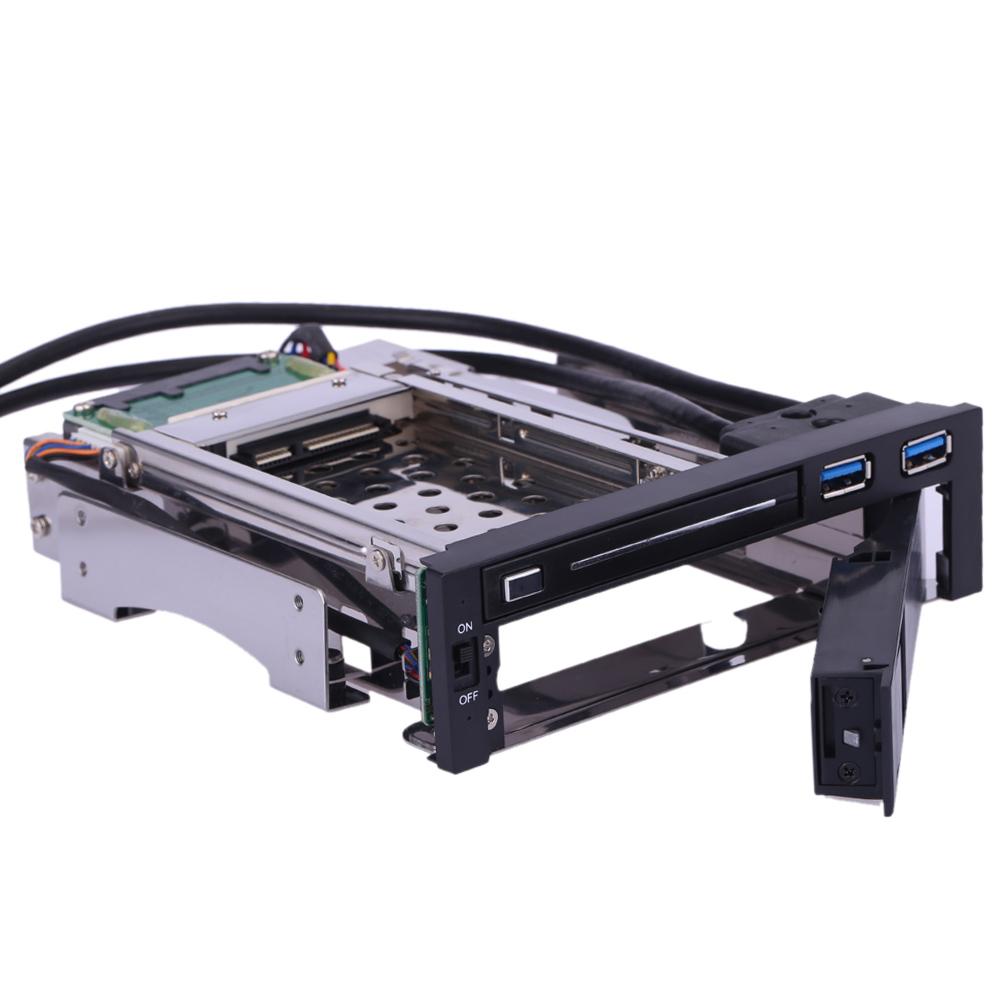 Dual Bay 3.5  + 2.5  Inch SATA III Hard Drive HDD & SSD Tray Caddy Internal Mobile Rack Enclosure Docking Station with