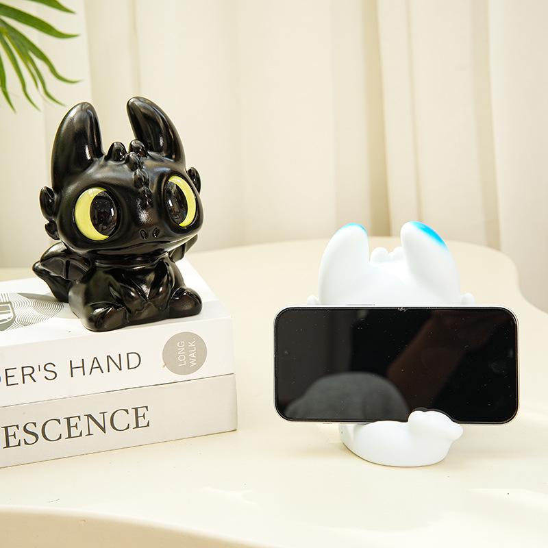 

Cartoon Cute Toothless Silicone Phone Holder - Fun Gift Stand чорний