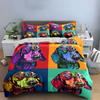 Colorful Pop Art Dog Pattern Bedding Duvet Cover Set Duvet Cover Pillowcases  (1*Duvet Cover 2*Pillowcases, Without Duvet Insert)