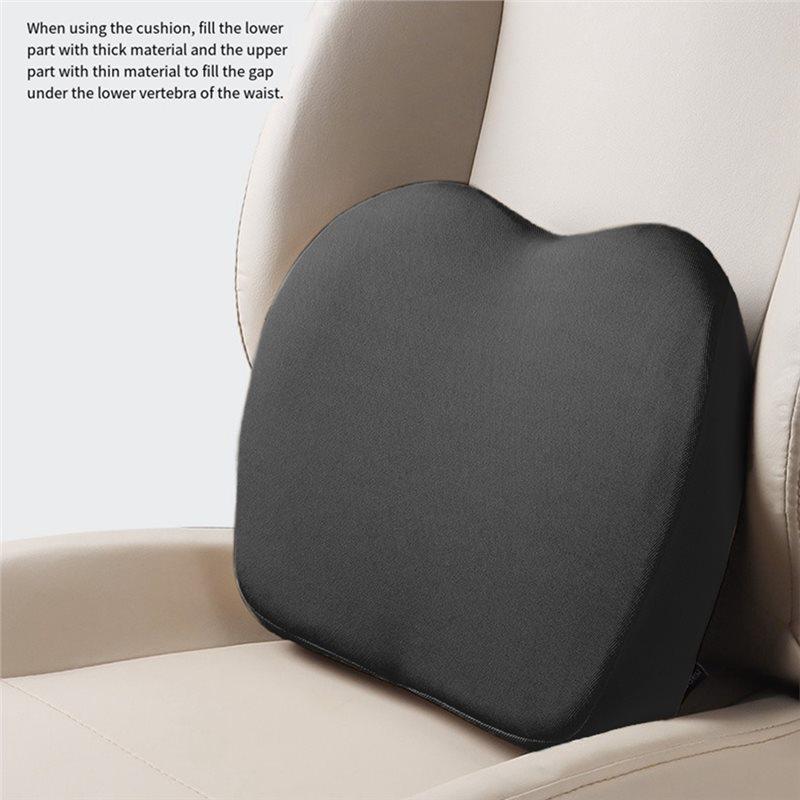 Car Driver Seat Lift Pad,Small Lumbar Support Cushion, Height Adjusting Pad For All-Seasons Lifter Black