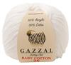 NASKA Ghazal Baby Cotton 25 Pack of 10 Yarn, Medium-Fine, Col. 3432, White, 25g, Approx. 82m,