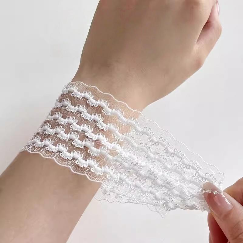 2 Pairs Shirt Sleeve Fixer Flexible Hand Sleeve Wrist Ornament Breathable for Men and Women Daily Accessories