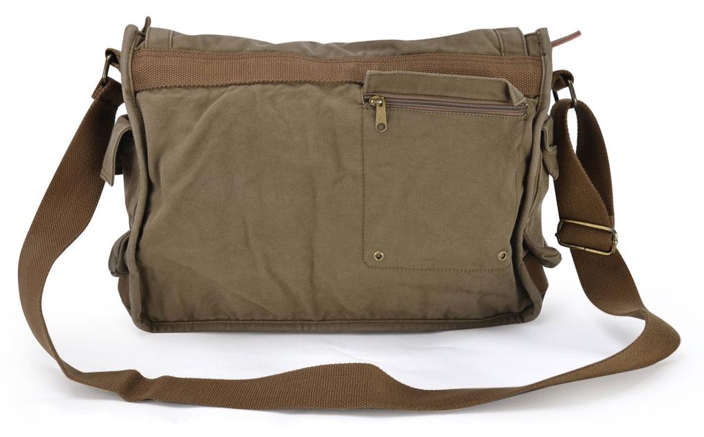 Gootium 30622AMG Cotton Canvas Shoulder Army Green Bag,
