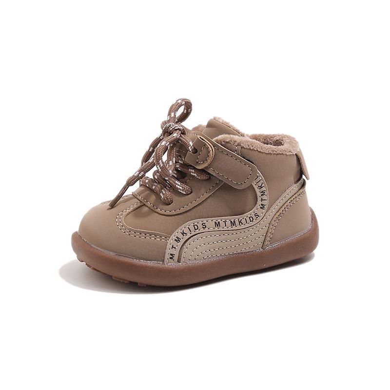 Winter 2025 Children's Cotton Shoes: Boys' Toddler Outdoor Sports German Training Shoes, Non-Slip, Trendy Second Cotton Shoes for Girls.