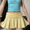 Waist-Flipping Ruched Skirts Prevent Exposure Golf Sports Women Short Dress High Elasticity Athletic Short High Waist Skirt