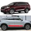 2PCS Car Stickers For Kia Sorento R 1 2 4 BL UM XM MQ4 Auto Tuning Accessories Side Strips Styling Vinyl Graphics Decor Decal