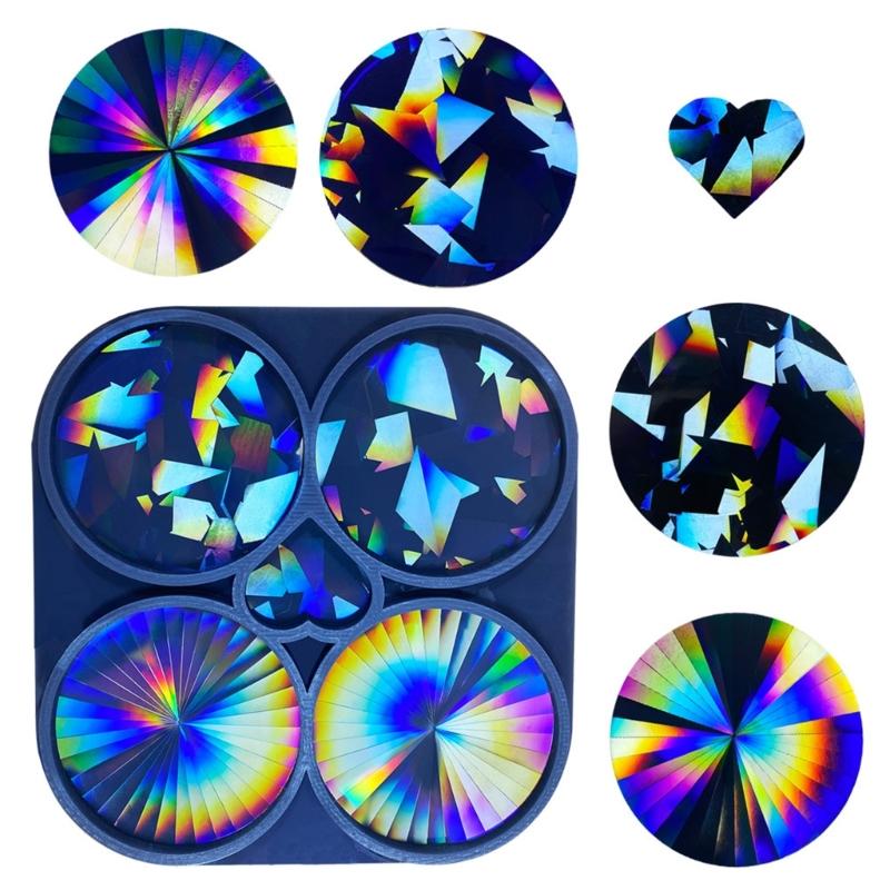 DIY Holographic Silicone Mold Table Cup Cushion Pad Placemat Resin Casting Mold DIY Craft Artwork Home Decorations