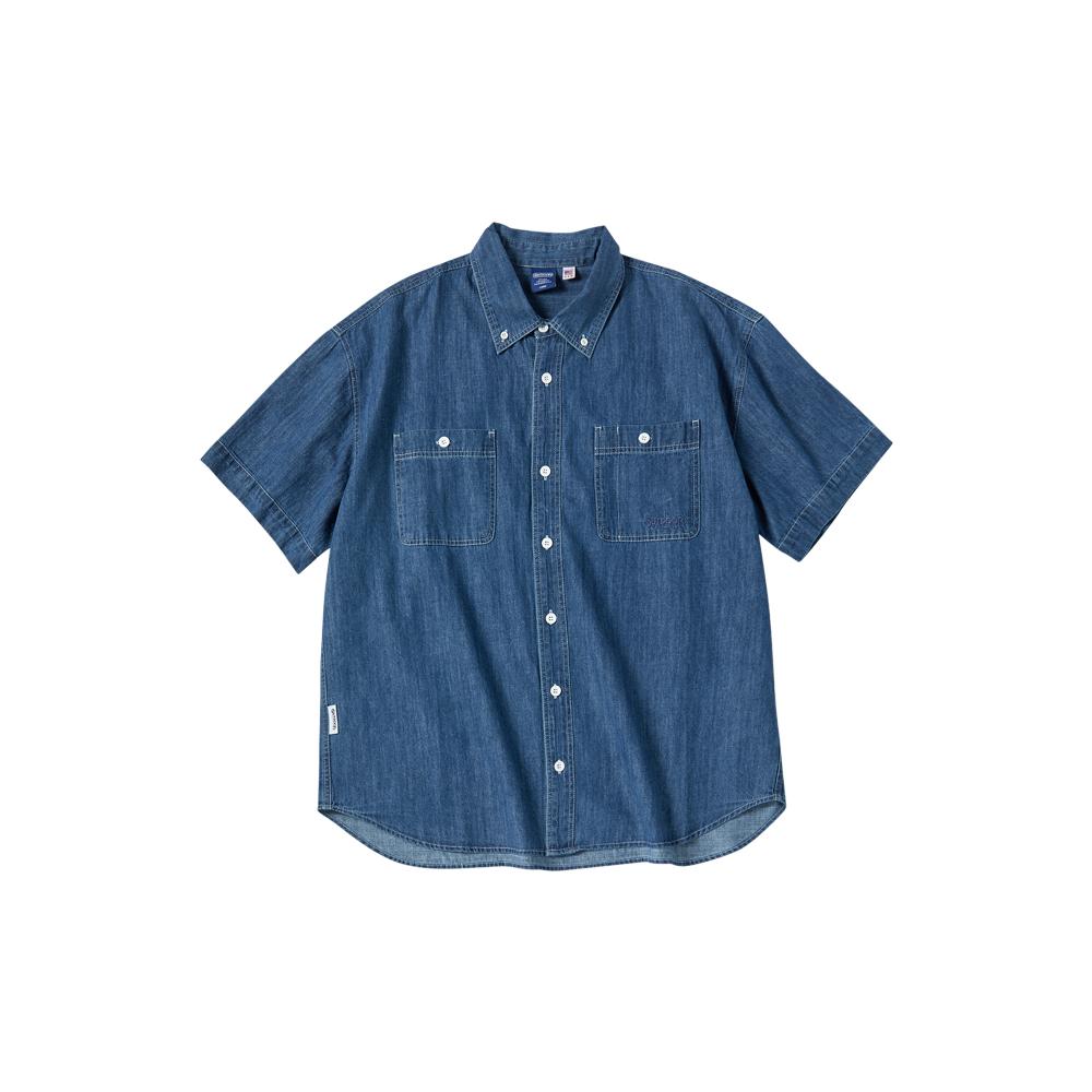 OUTDOOR PRODUCTS Denim Short Sleeve Shirt (Blue)