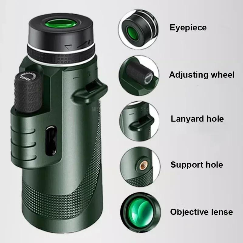 80x Zoom 50000M HD Bak4 Portable Powerful Binoculars Long Range Professional Telescope Monocular Hunting
