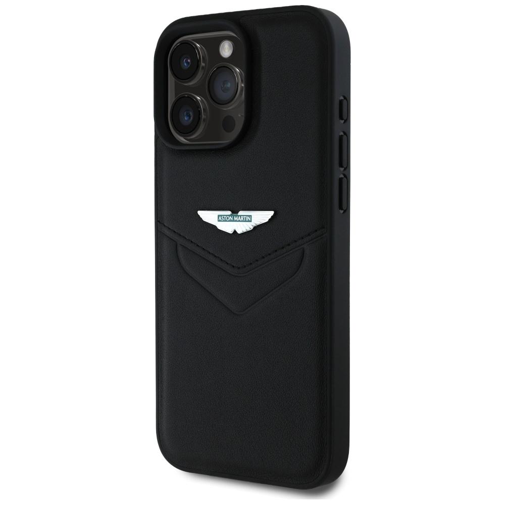 Aston Martin Hc Leather Victory Design Case For iPhone 16 Pro Black