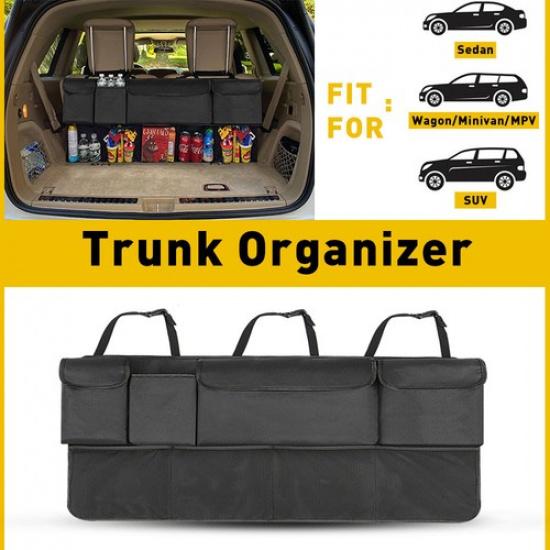 Car Trunk Hanging Organizer Backseat Hanging Bag Car Interior Accessories Black